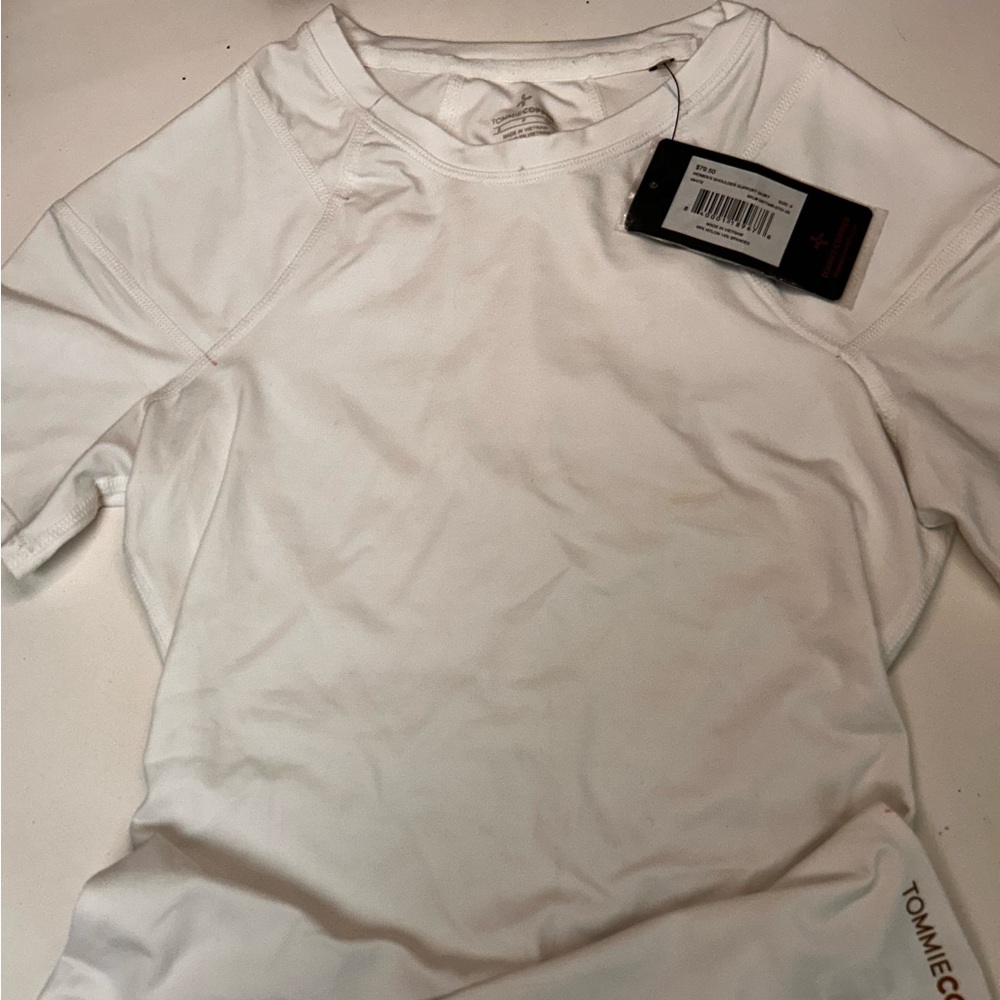 Tommie Copper Shoulder Support Shirt Womens White Short Sleeve Size S